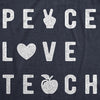  Peace Love Teach Womens T Shirt 