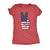  Peace Sign American Flag Womens T Shirt 