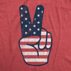  Peace Sign American Flag Womens T Shirt 