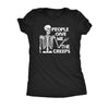  People Give Me The Creeps Skeleton Womens T Shirt 