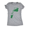  Pouring Glitter Shamrock Womens T Shirt 