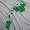  Pouring Glitter Shamrock Womens T Shirt 