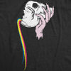  Pouring Rainbow Skull Womens T Shirt 