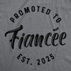  Promoted To Fiancee 2025 Womens T Shirt 
