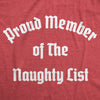  Proud Member Of The Naughty List Womens T Shirt 