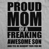 Proud Mom Of A Freaking Awesome Son Womens T Shirt 