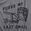  Purrr My Last Email Womens T Shirt 