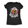  Rainbow Astronaut Skull Womens T Shirt 