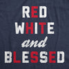  Red White And Blessed Womens T Shirt 