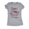  Sippin Through The Snow Womens T Shirt 