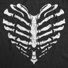  Skeleton Ribcage Heart Womens T Shirt 