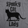  Spooky Cat Lady Womens T Shirt 