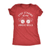  Stop Staring At My Jingle Bells Womens T Shirt 