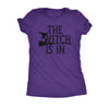  The Witch Is In Broomstick Womens T Shirt 