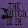  The Witch Is In Broomstick Womens T Shirt 