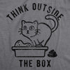  Think Outside The Litter Box Womens T Shirt 