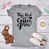  This Girl Runs Off Coffee And Jesus Womens T Shirt 