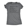  Weekend To Do List Womens T Shirt 