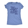  When I Think About Books I Touch My Shelf Womens T Shirt 