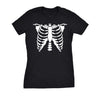  White Skeleton Rib Cage Womens T Shirt 