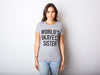  Worlds Okayest Sister Womens T Shirt 