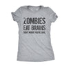  Zombies Eat Brains Youre Safe Womens T Shirt 