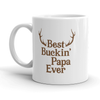 Best Buckin' Papa Ever Mug - Funny Father's Day Gift for Hunting Dads - 11oz Coffee Cup