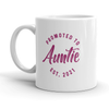 Funny 'Promoted to Auntie 2021' Coffee Mug - 11oz Family Graphic for New Baby Celebrations
