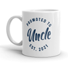Funny 'Promoted to Uncle' 2021 Mug - 11oz Family Coffee Cup for New Baby Celebrations