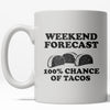 Taco Lover's Weekend Forecast Mug