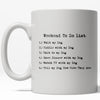 Weekend Task Checklist Mug