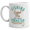 Funny Fishing Mug: 'Fishing Saved Me From Becoming A Pornstar' - Perfect Gift for Fishermen - 11oz Coffee Cup