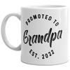 Funny 'Promoted to Grandpa 2022' Coffee Mug - 11oz Family Baby Announcement Cup